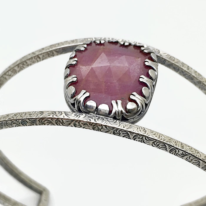 Rose cut ruby bracelet