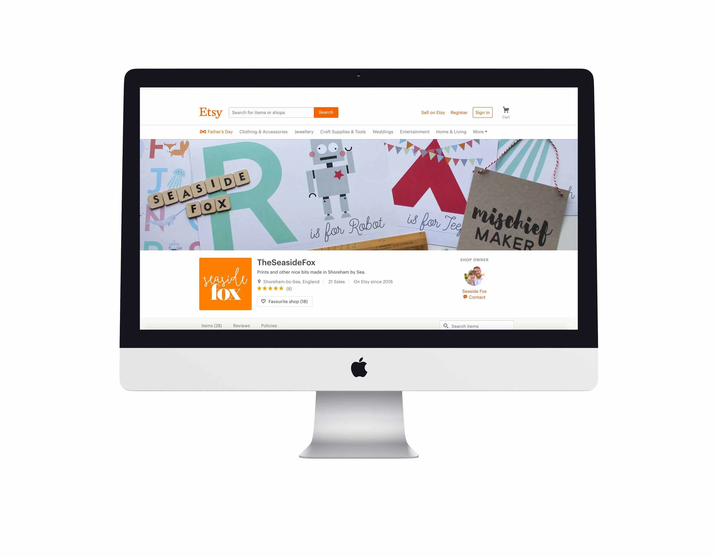 Seaside Fox / Etsy webshop identity