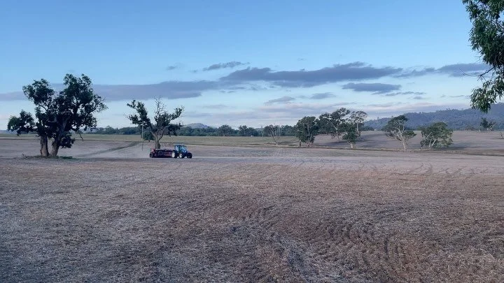 A massive thanks to Richie &amp; Hank from @nomadicwelding for everything over the last few months. From equipment upgrades, machine maintenance and operation as well as overseeing sowing for 2025. With a solid week under the belt, fingers are crosse