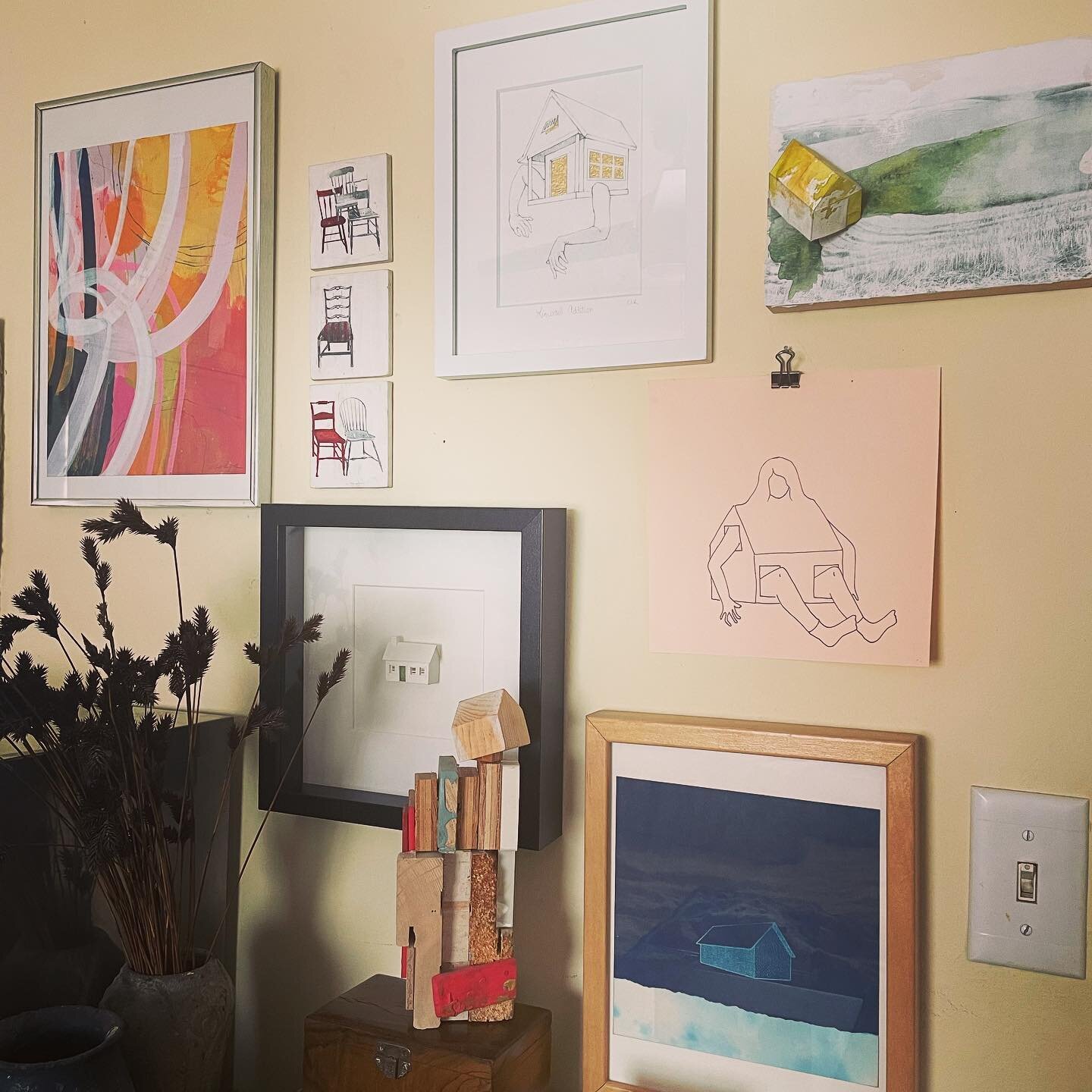 One of my art collections - the tiny houses and colors 
.
.
.
#artcollector #artistartcollection #gallerywall #tinyhouseart #sfbayareaartist #buyartfromartists #artisttrade
