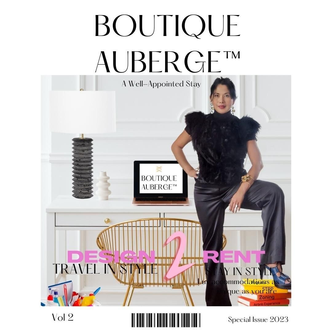 A well appointed Stay means an experience that is curated, timeless, and lux.  @boutique_auberge the rental spaces are unique in design, timeless in the approach and elevated in setting.  Coming S24 our Design2Rent publication is poise to delivery st