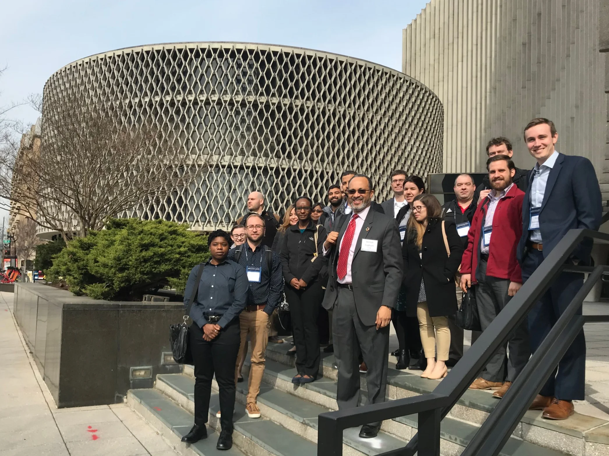Dr. Derrick Cogburn accompanying MS in Business Analytics students for the Pan-American Health Organization’ site visit.