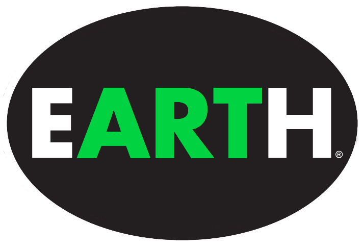 4 x 6 vinyl oval EARTH sticker