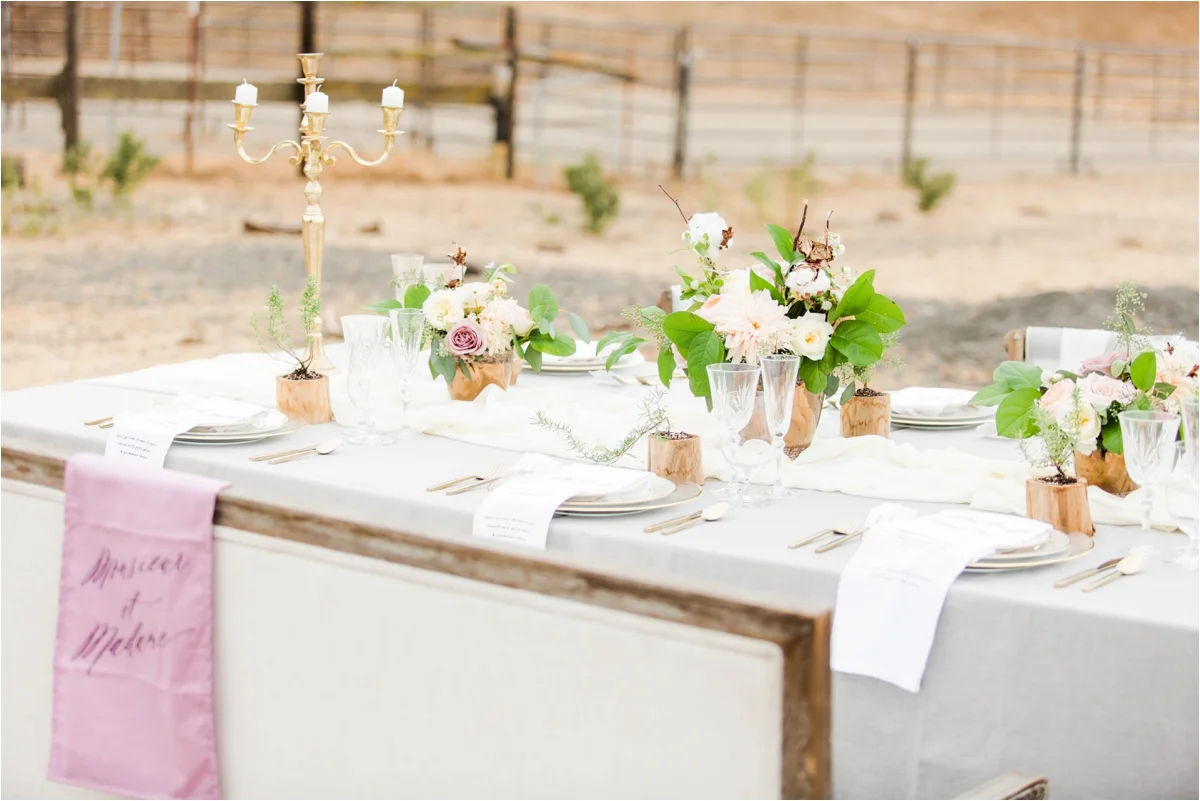 Romantic wedding inspiration at Reinstein Ranch in Livermore, CA. Photos by Briana Calderon Photography based in the San Francisco Bay Area California.