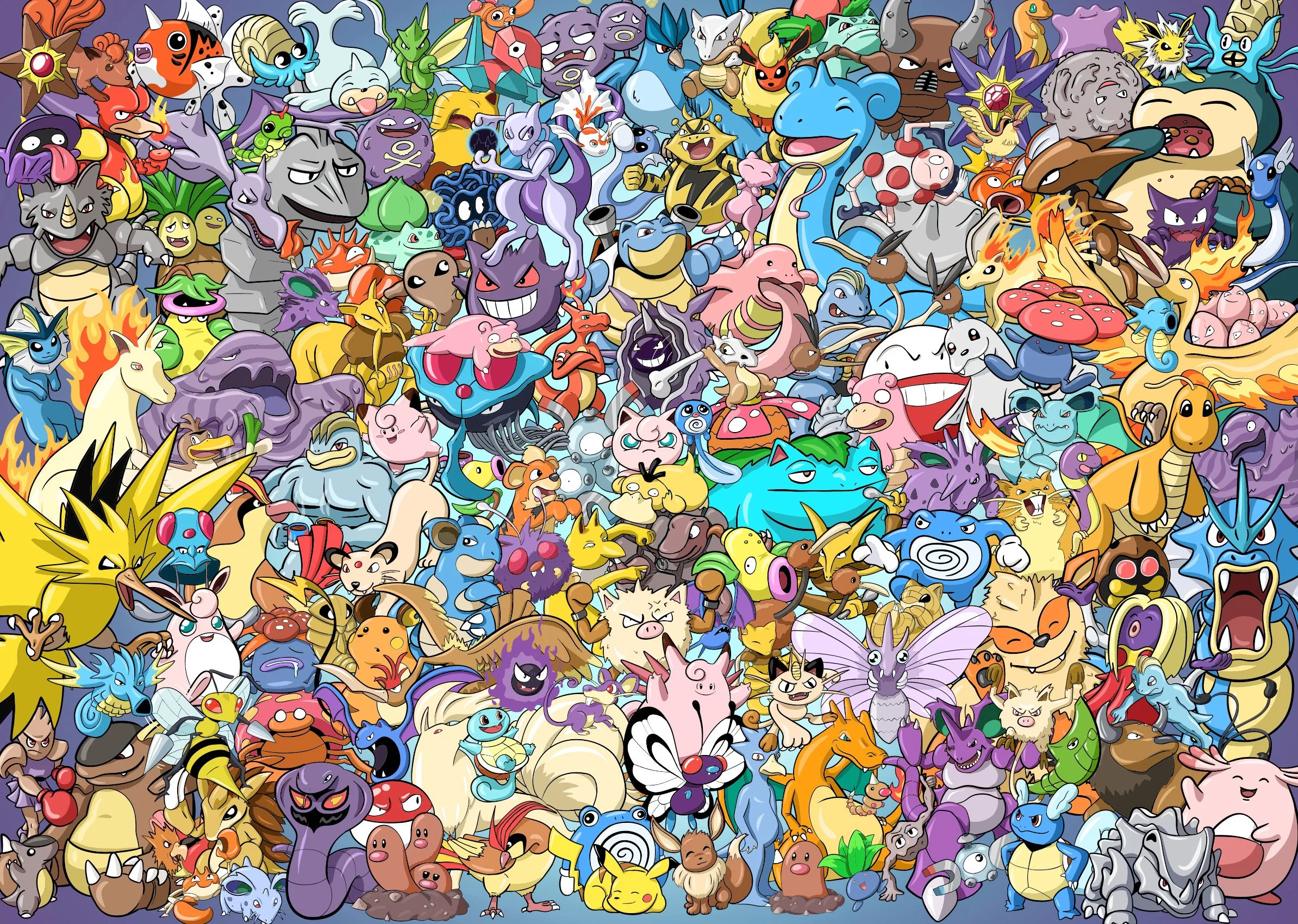 Original 151 Pokémon collage