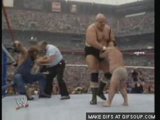 King Kong Bundy slamming another little man’s dreams down to the mat hard with complete & total disregard.