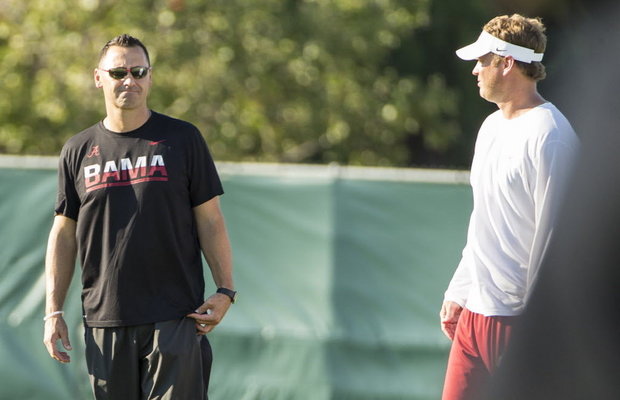 Two Old Trojan Coaching Comrades Pass The Dutchie on the Crimson Tide