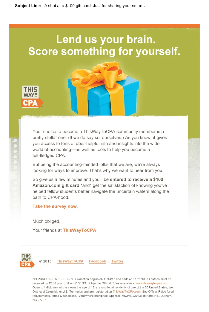 Membership Feedback Email