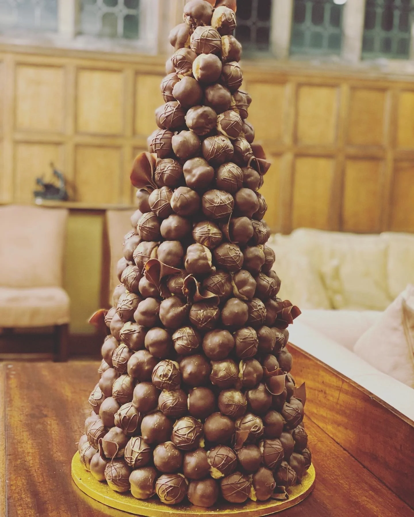 Chocolate Profiterole Tower.JPG