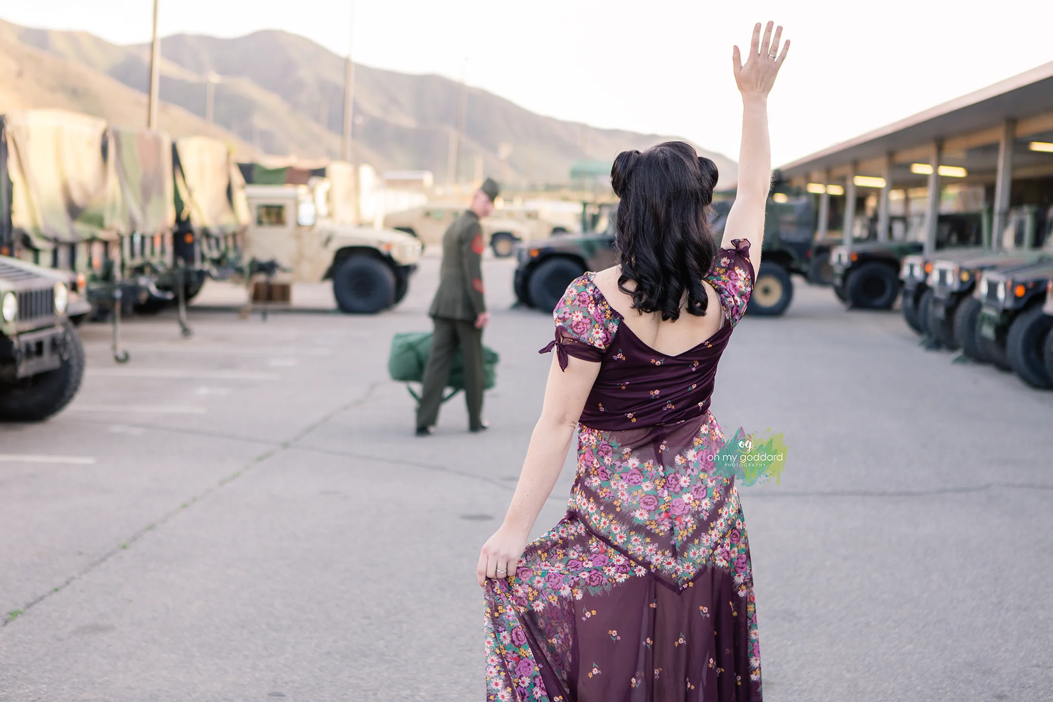 1940s Vitage Military Pregnancy Announcement Photoshoot by Oh My Goddard Photography - San Diego Photographer