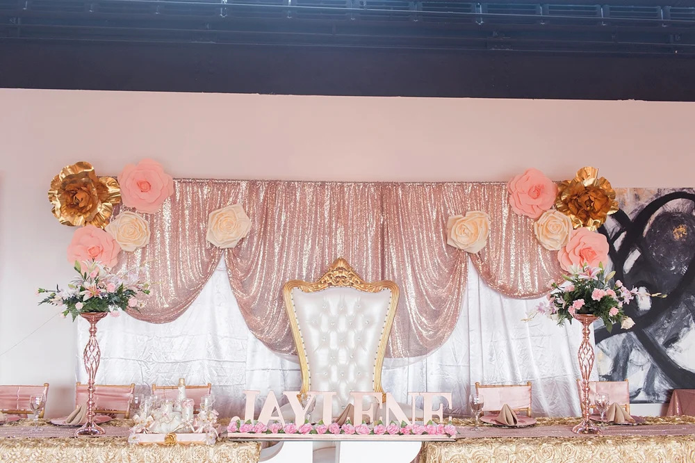Quinceanera Hall Decorations Pink
