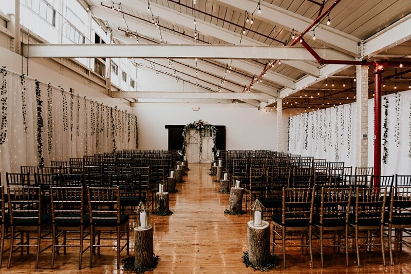  When Rachel said she wanted to add lights to the pipe and drape in our ceremony room, we decided to do it for her.  She and Stephin were also kind enough to leave the greenery they installed, so now the lights AND greenery are permanent features!  T