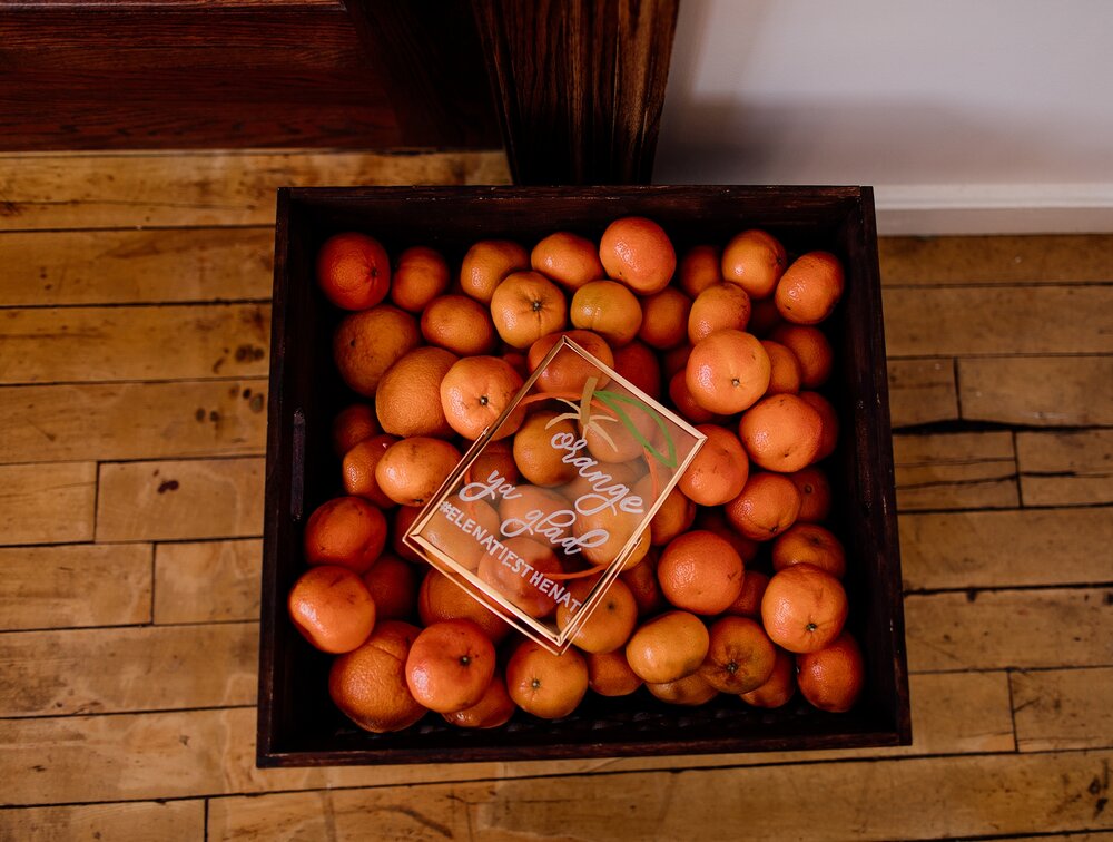  We loved their little nod to Orange in their guest favors! 