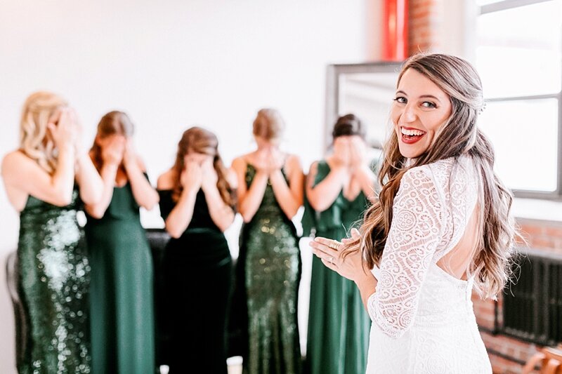  10/10 recommend doing a first look with your bridesmaids! These are some of my favorite photos. :) 
