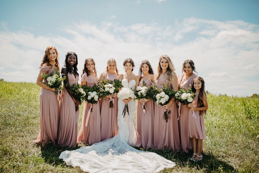  The bridal party headed up to the Hill before the ceremony for some beautiful, bright photos. 