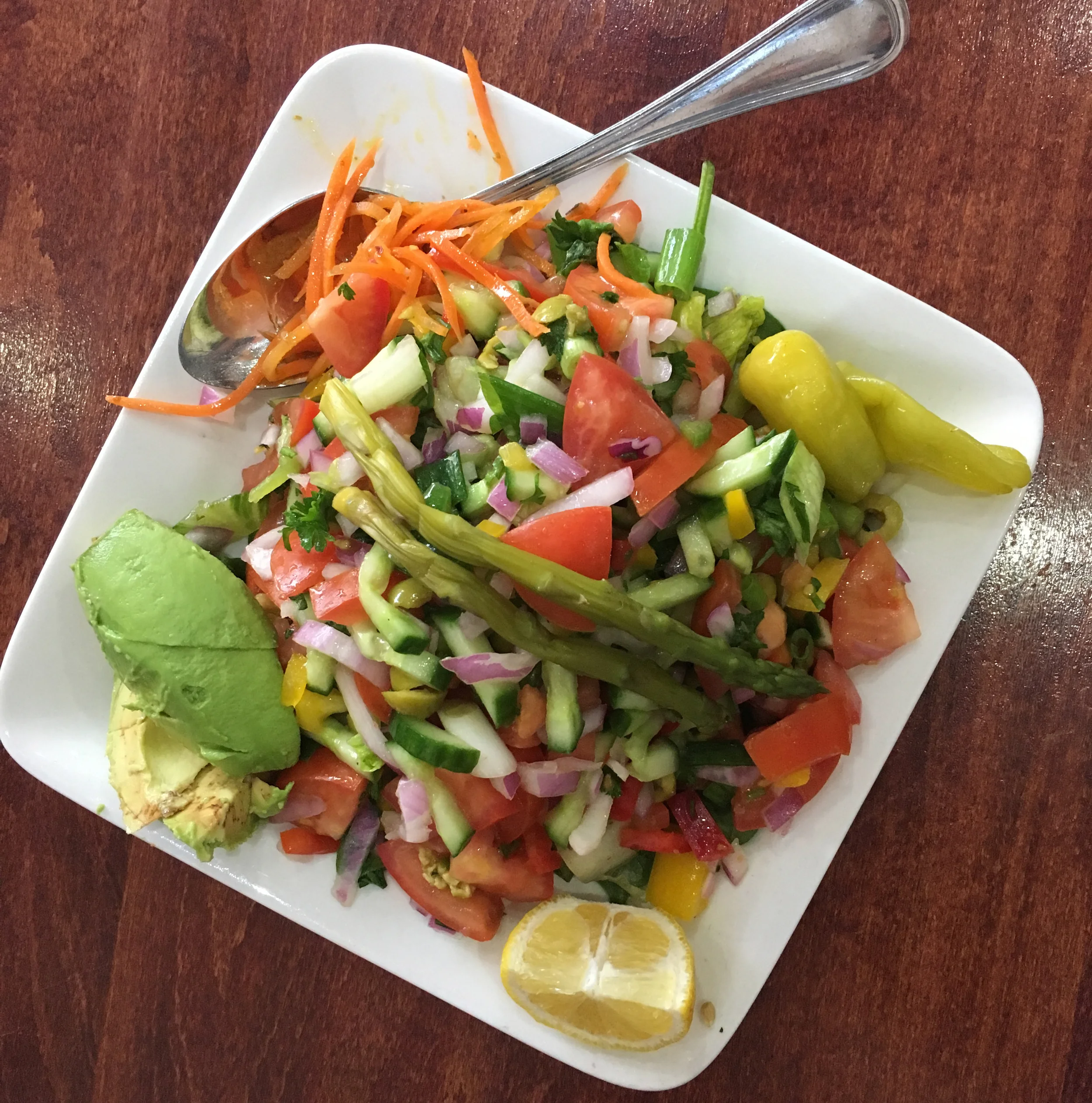 Israeli salad at Cheburechnaya