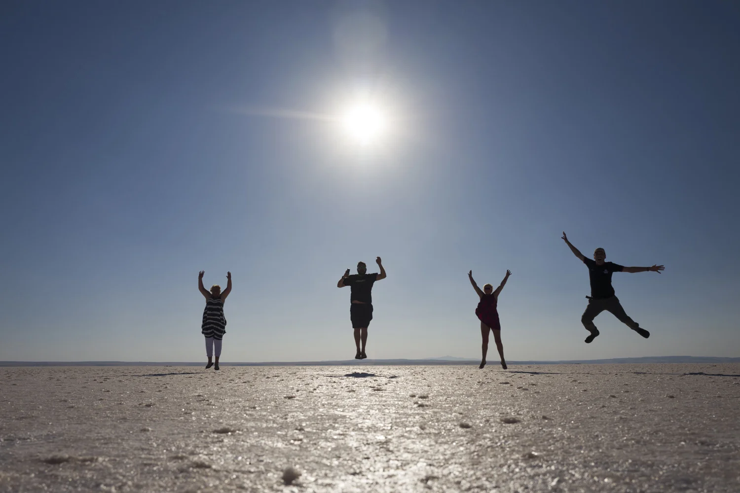 Rosi, Drew, Jane, and Scott at Lake Tuz in Central Turkey