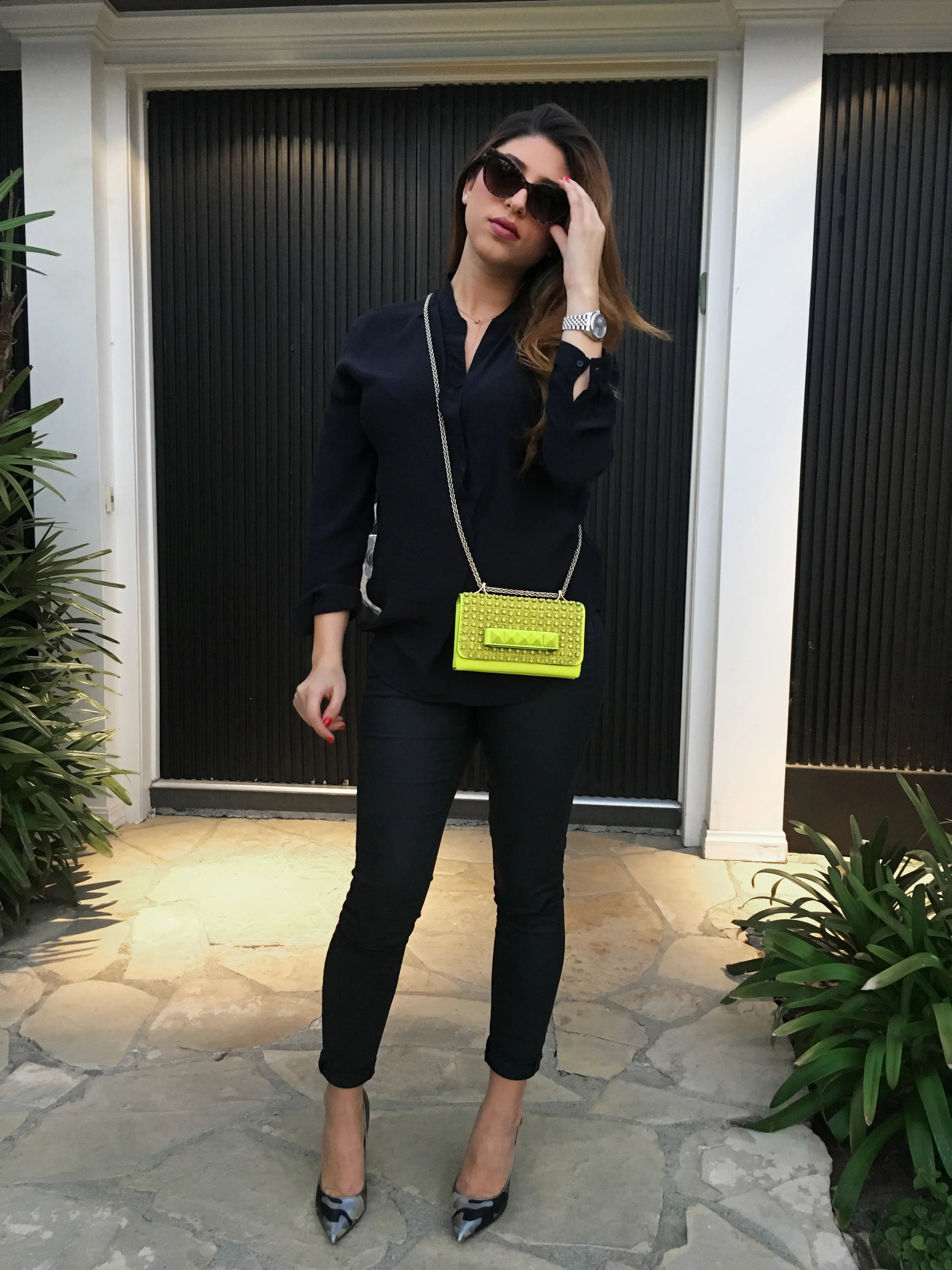 Mel Ronnie Bright and Patterned Accents