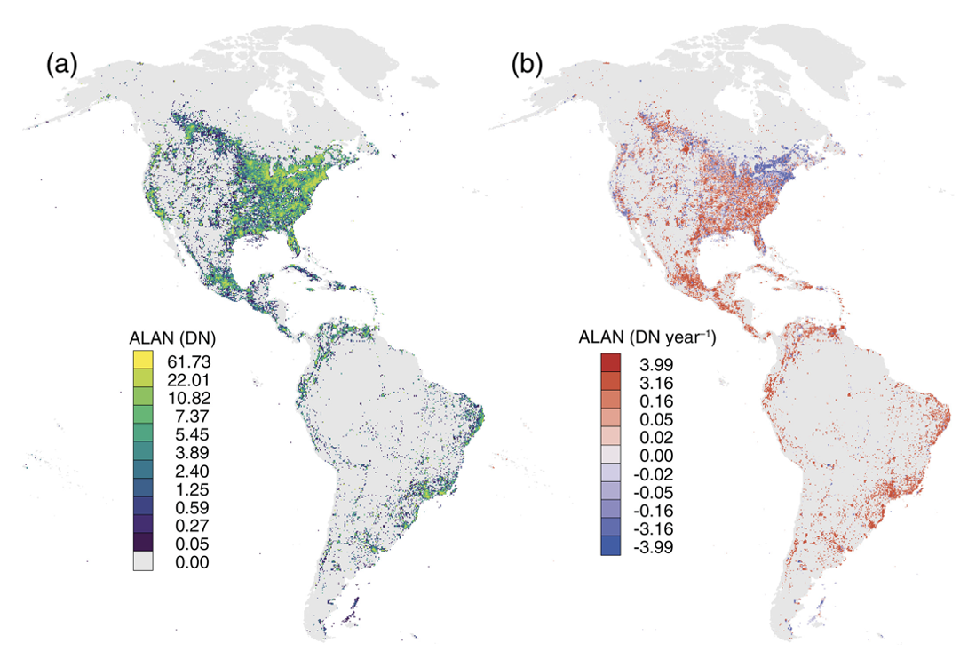 New paper in Ecosphere, led by La Sorte, examining seasonal associations with light pollution trends