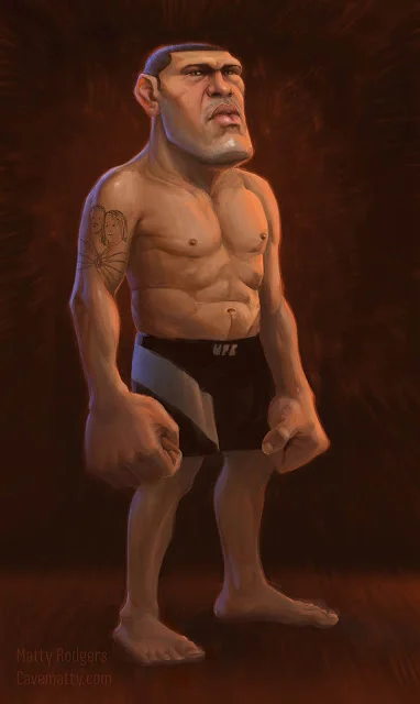 New Caricature - Antonio 'Bigfoot' Silva