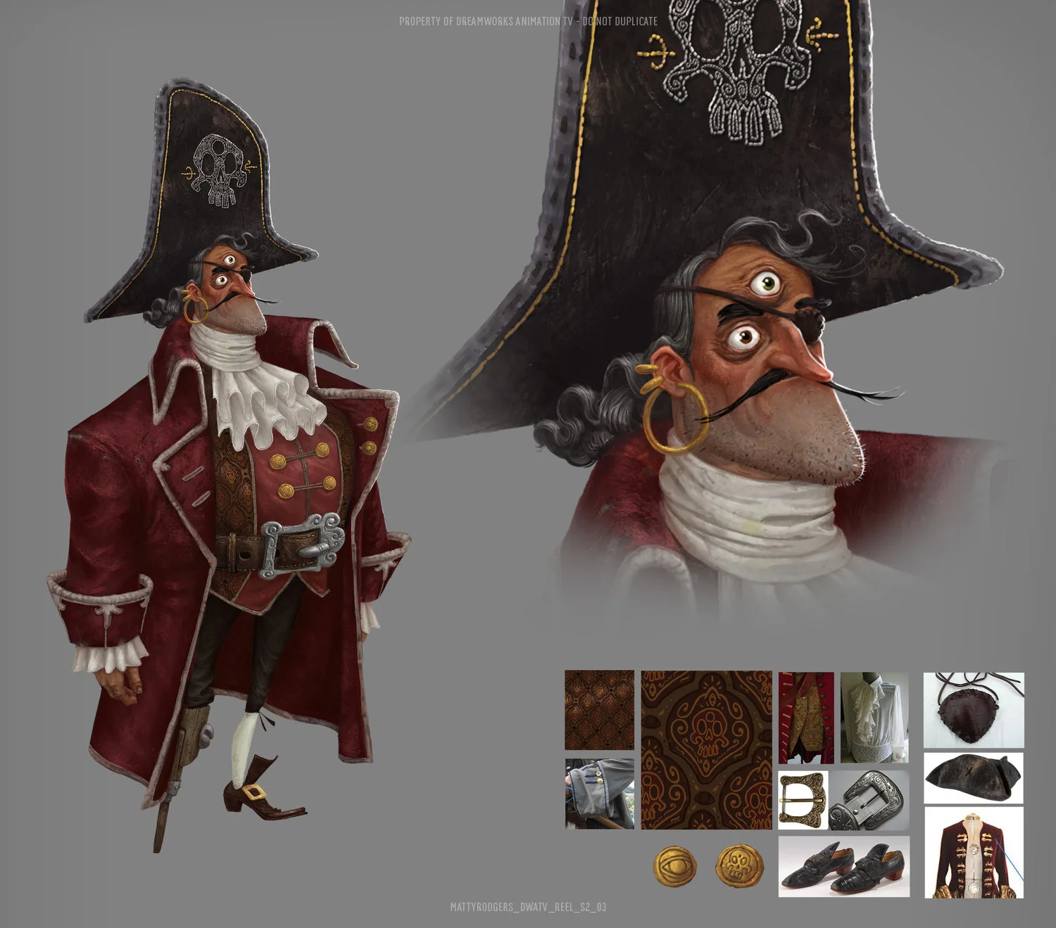 Character design by Guillermo Ramírez Calvo. Colour by Matty. Art direction by Edison Yan. This guy was a lot of fun to paint! Initially I presented some more varied colour schemes for his outfit but the director liked this unified look.