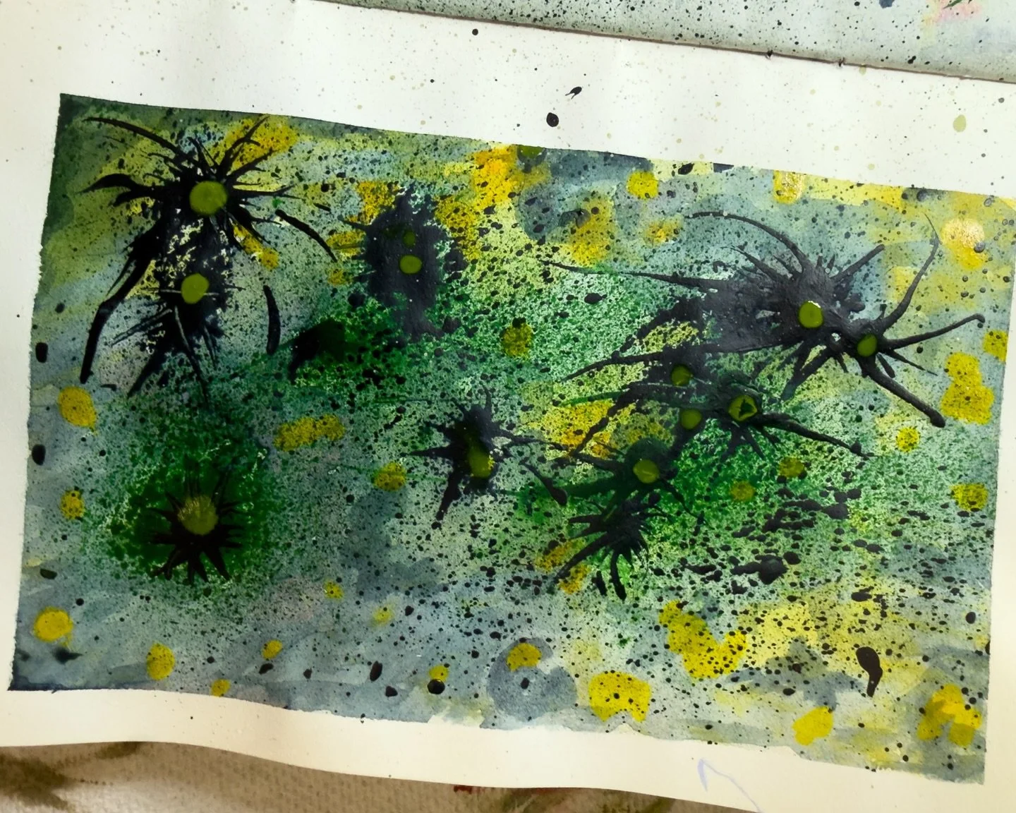 Bug. I dunno. Something. Another page down. Three left!