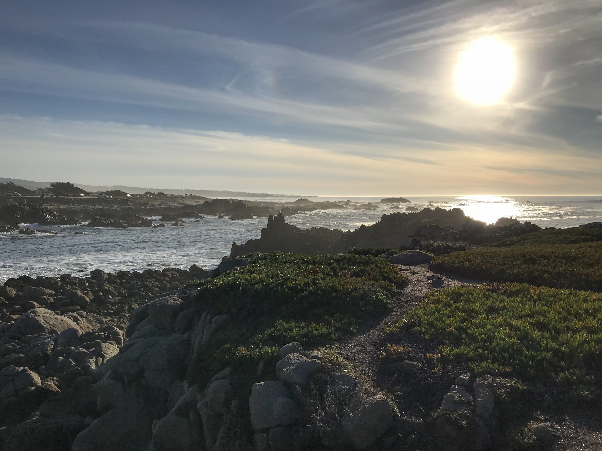 Sun setting in Monterey 