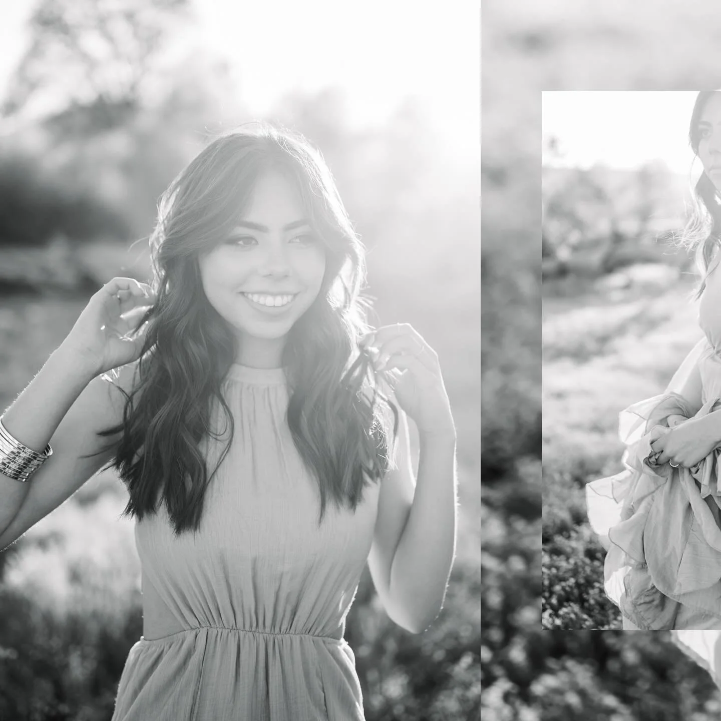 Wildflowers 🌼 for my wild one @honey.hockman #shellcreekrd #classof2024 #seniorstyleguide #b&amp;w #senior #california #portraits