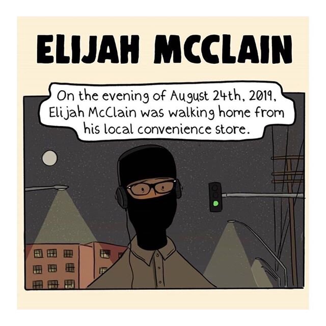 Sweet Elijah McClain was murdered by police because he looked &ldquo;suspicious.&rdquo; All because of a weaponized 911 call. I thought these illustrations really bring Elijah&rsquo;s story to life&mdash;even though he was already full of it. He didn