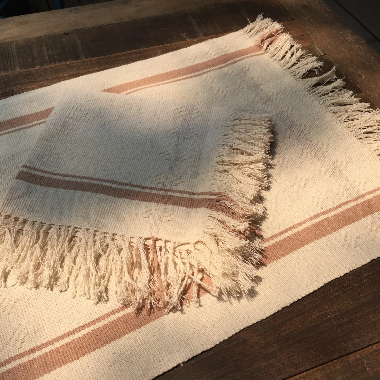 Dusky - Placemat and Napkin Set - Hand Woven Pure Cotton 