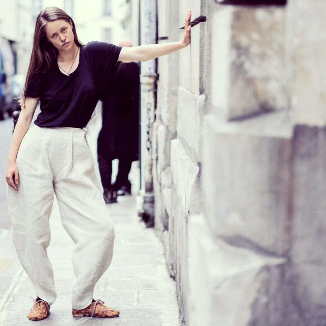 Trousers and shoes of S/S '17 collection by Lana Siberie .