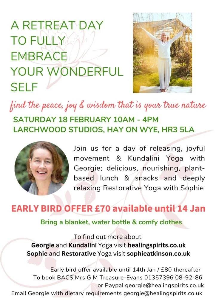 A RETREAT DAY - To fully embrace your wonderful self - with Georgie Treasure