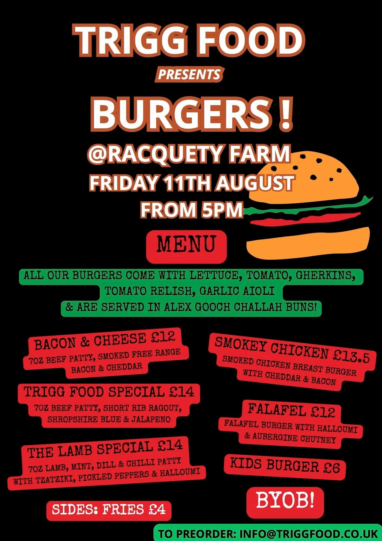 Trigg Food Pop Up BURGER NIGHT!