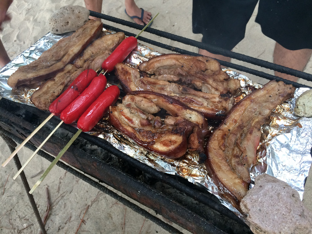 Starting (is that even the appropriate word) the grill was a bit of a challenge for us. So make sure you practice grilling the old school way at home with charcoal or bring someone who knows how to work a grill! Oh, and what's a beach trip without red tender juicy hotdogs? We feasted on these for breakfast, lunch, merienda and dinner. 