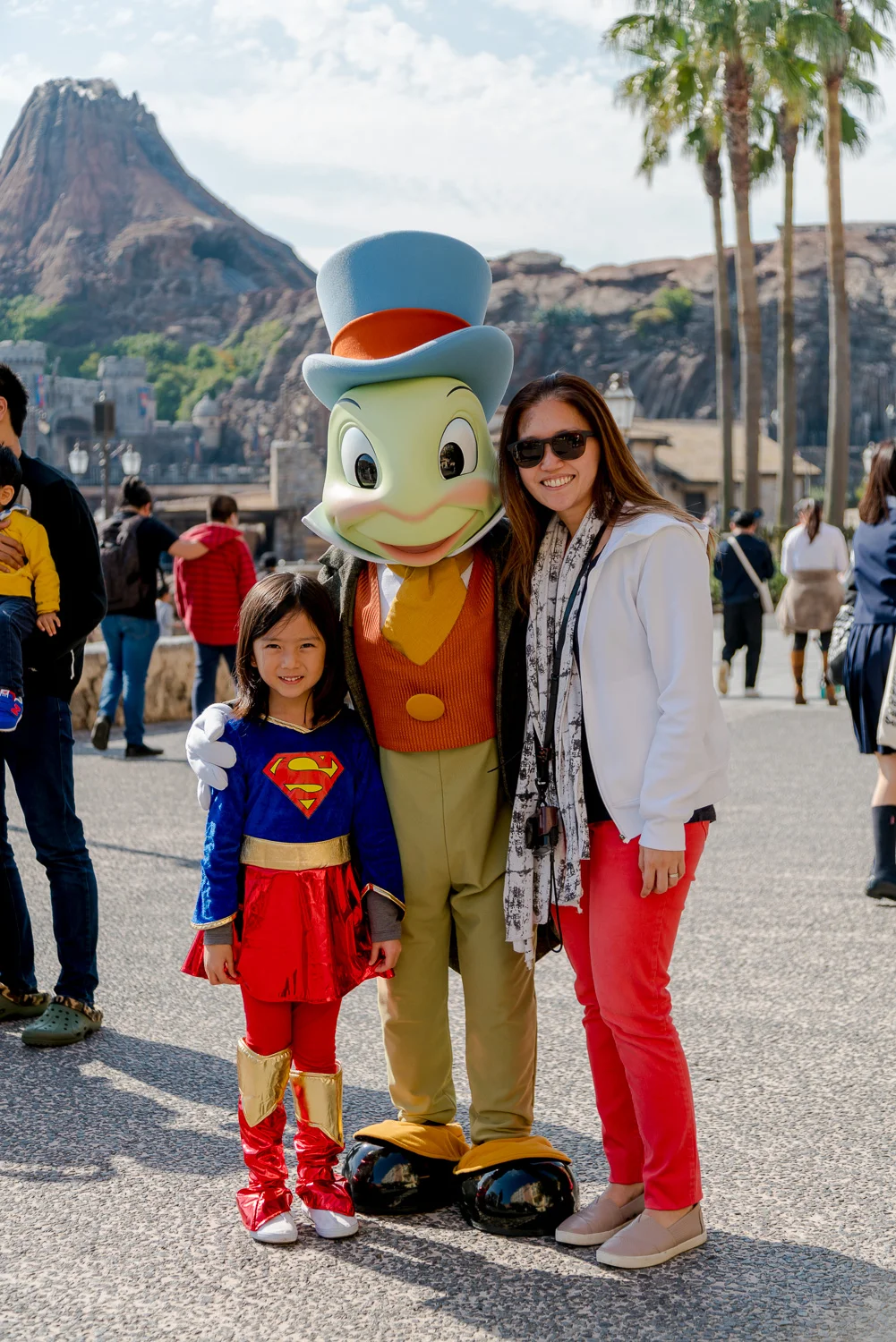 T OKYO DISNEYSEA Me: "Erin, I want a picture with Jiminy Cricket!" Erin: "Ok." ....after the photo.... Erin: "I don't even know who that is."