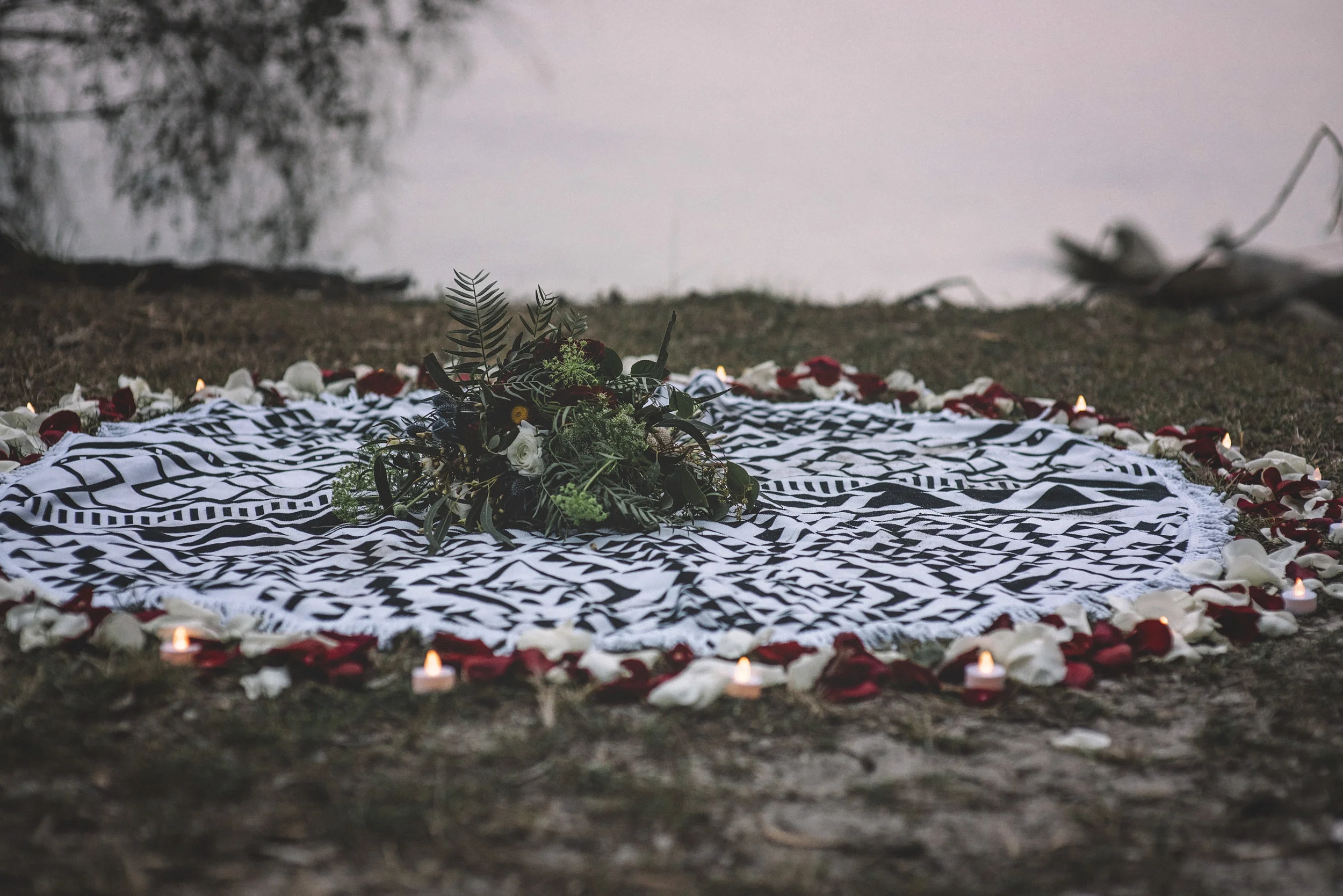married by moonlight blanket rose petals candles package.jpg