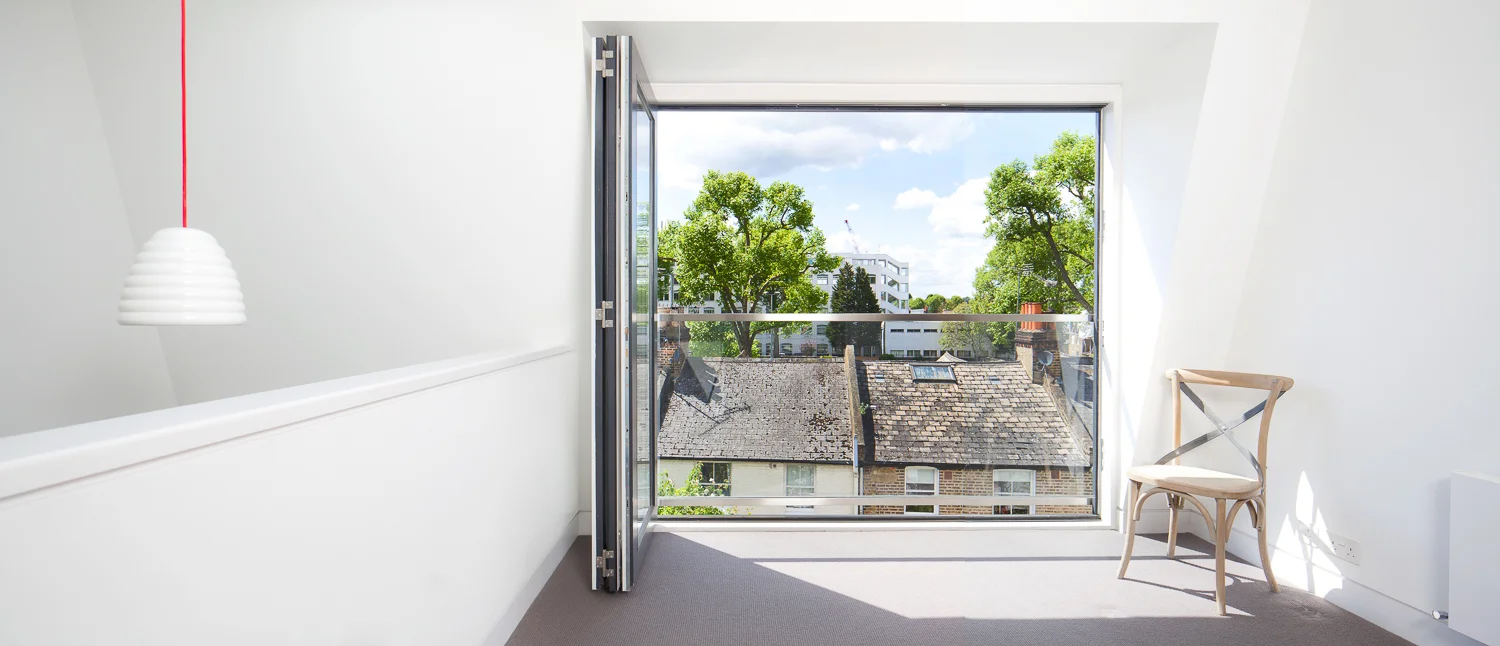 Bi Folding Doors on the Top Floor