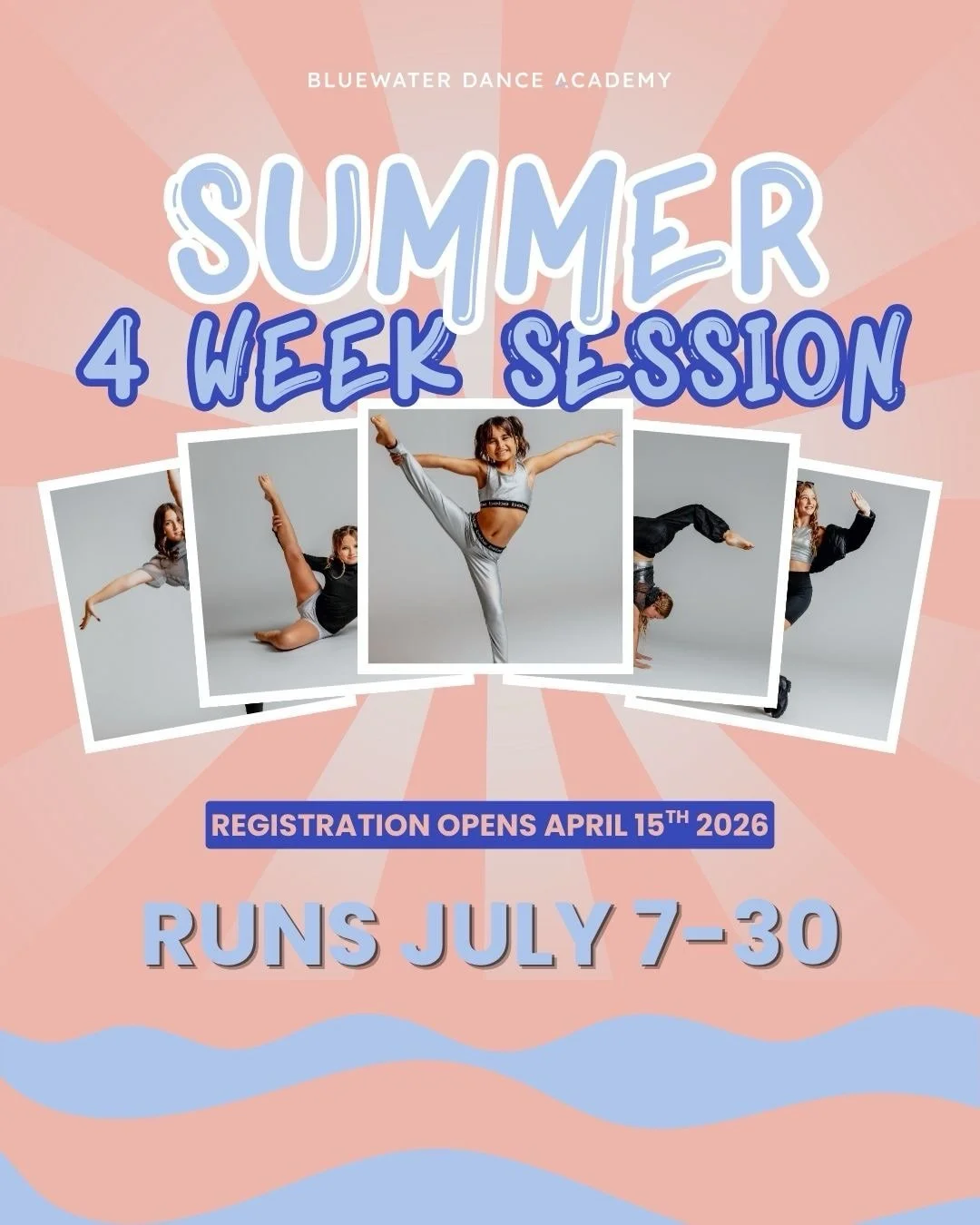 🩵🌸SUMMER TRAINING🌸🩵

4 week session running July 7-30! 

Come and dance with us! Keep up with your training, try something new and HAVE FUN! 

30 min class - $50+HST 
45 min class - $60+HST 

☀️Registration opens April 15th. Link in bio or just s