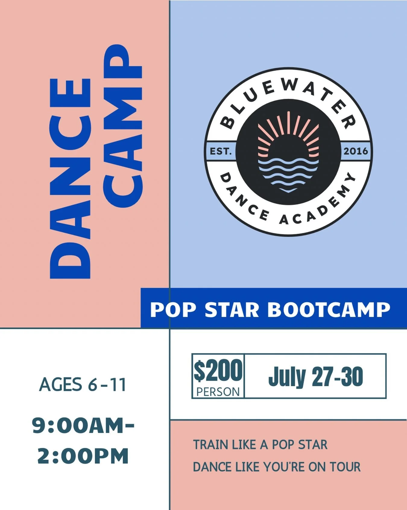 ✨ POP STAR BOOTCAMP ✨

Dance like a star. Perform with confidence.

This summer = main character energy 🎤💖

💥 Registration is OPEN!

Click the registration link in our bio, sign in or create an account, and look under the &ldquo;Summer Camp&rdquo;