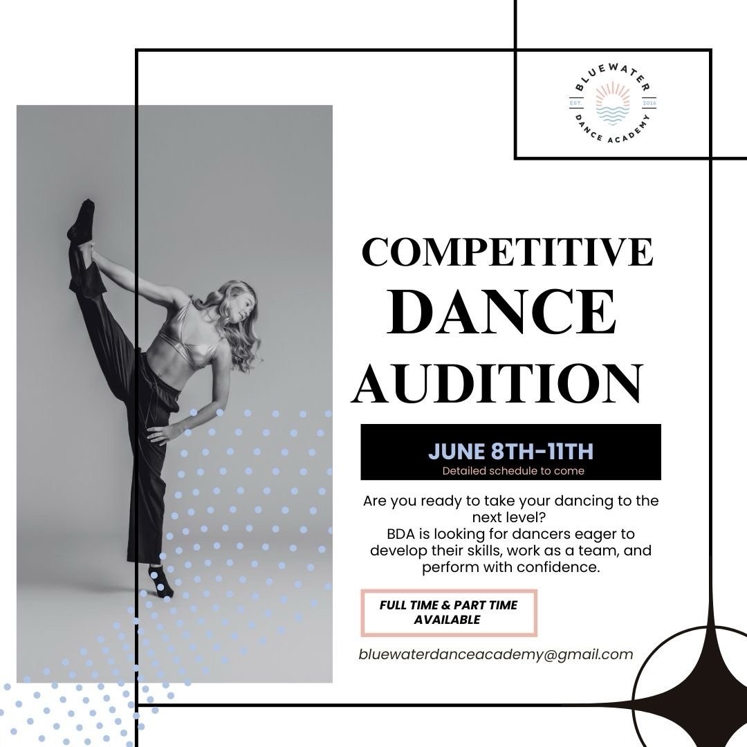 🖤 SAVE THE DATE 🖤

✨ Season 11 Competitive Company Auditions✨

This is your moment to shine, grow, and be part of something unforgettable. 💫

We&rsquo;re looking for passionate, dedicated dancers ready to take the stage and push their limits!

🔥 