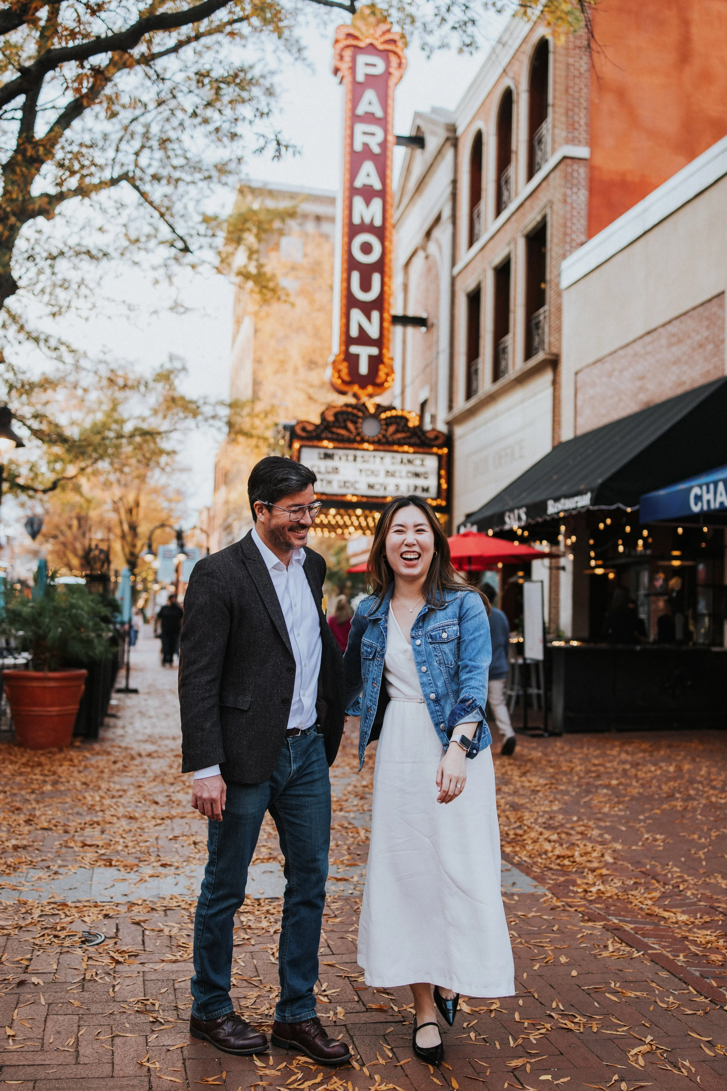 A Colorful Fall Engagement Session in Downtown Charlottesville