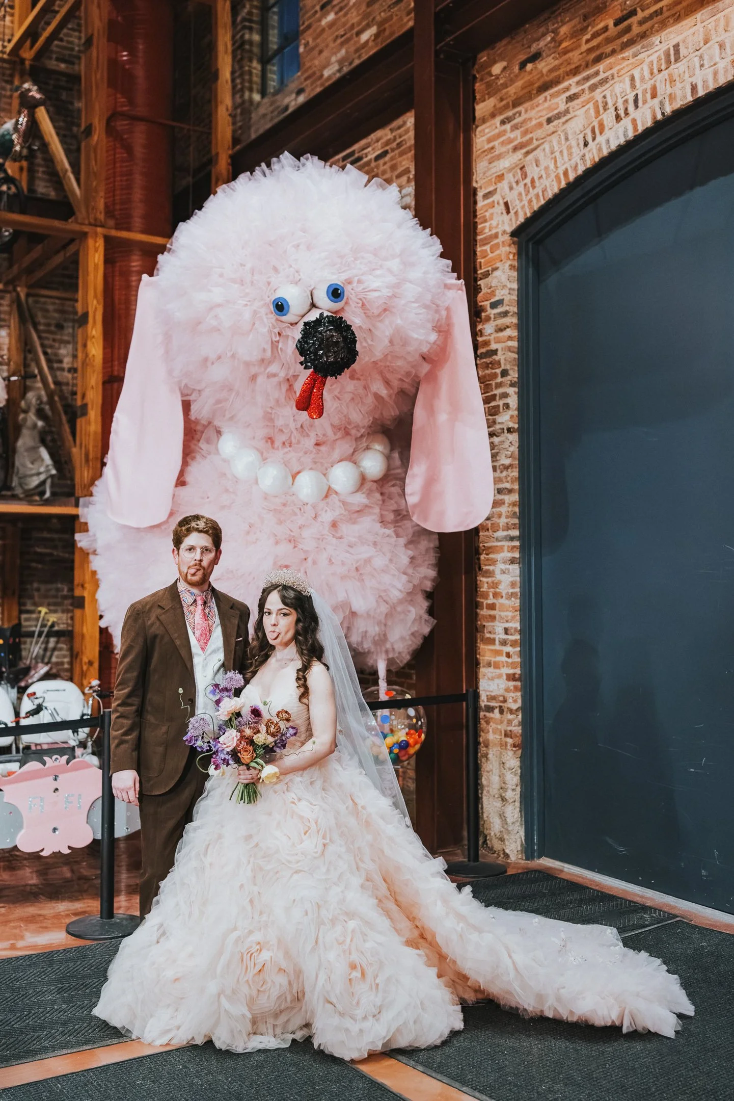 American Visionary Art Museum portrait with giant pink poodle
