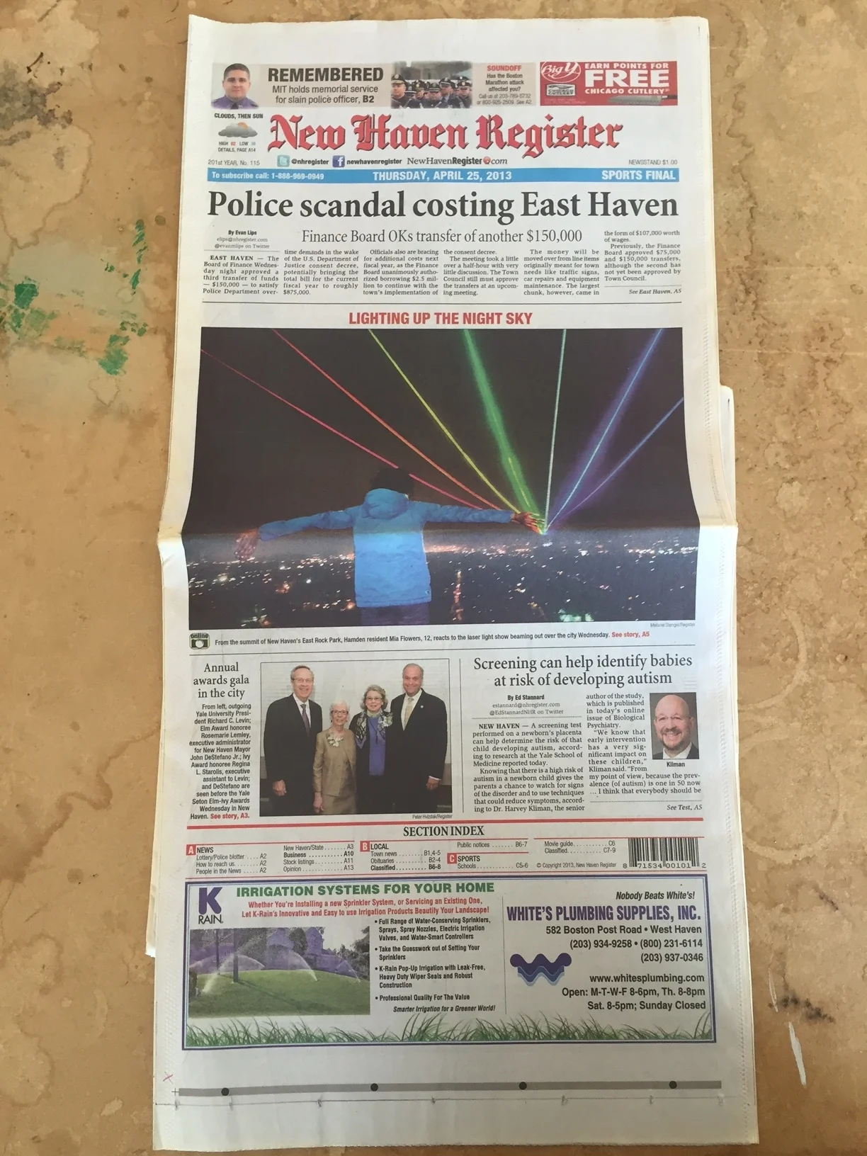 New Haven Register - April 25, 2013