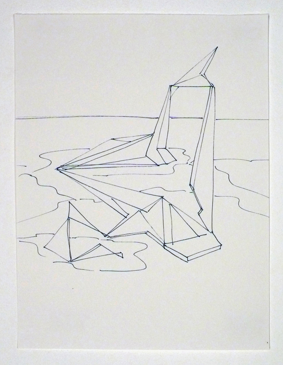  Untitled (Psychic Landscape Series) pen on paper 12x9" 2000-2016    