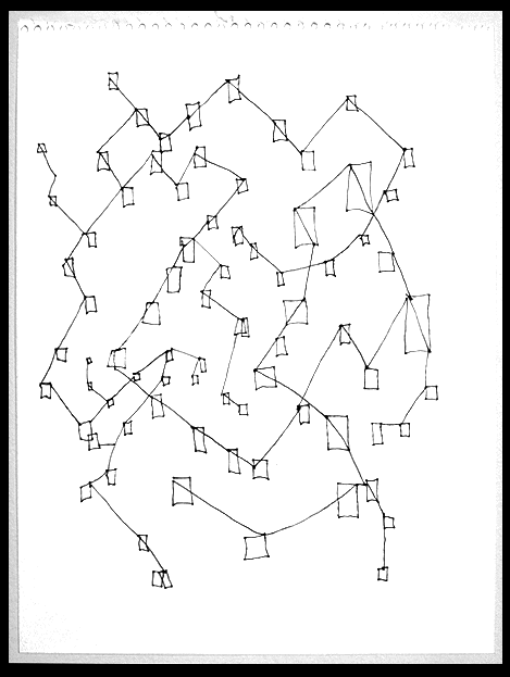 Untitled (Abstraction) pen on paper 12x9" 1997