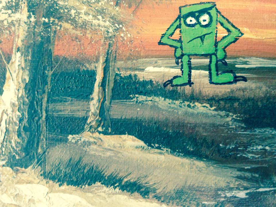 Green Monster in wilderness (detail)
