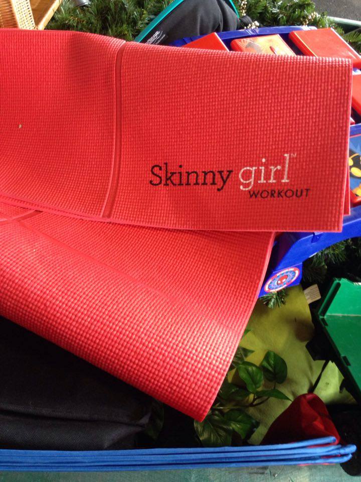 A yoga mat I saw recently at the Idaho Youth Ranch thrift store that I was excited about until I turned it over. This kind of body shaming marketing is EXACTLY why I used to hate yoga when it was focused on weight loss and a particular body type.