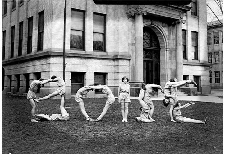Boise High School Girls Tumbling Team, c. 1933, courtesy of the Idaho State Archives & Library.