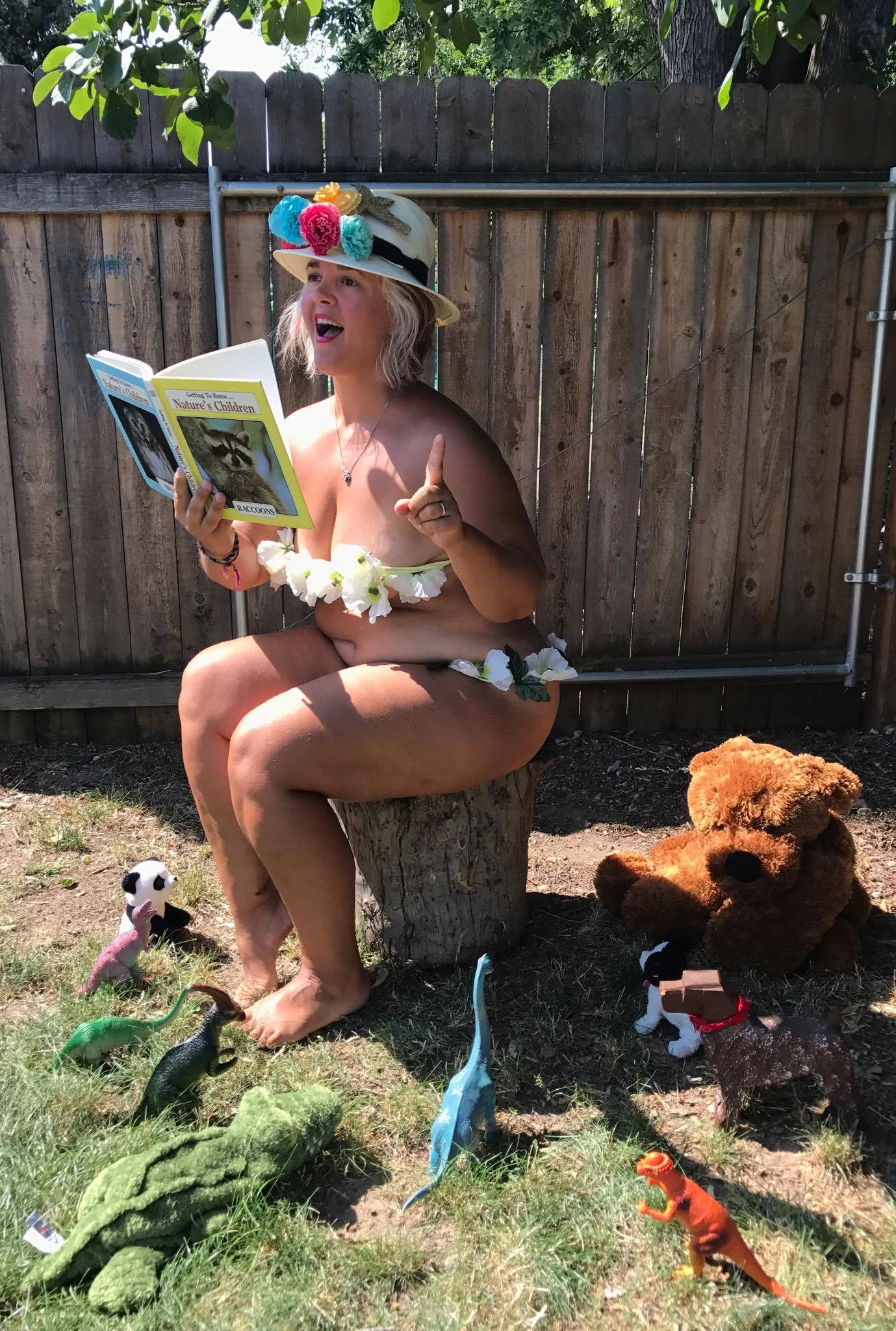 When you live on an urban farmette and your friendly yard animals consist of three wily chickens, a kitten, bees, a hummingbird and squirrels, these critters were the most willing to sit still and listen to cautionary tales of the king of the neighborhood - the raccoon.