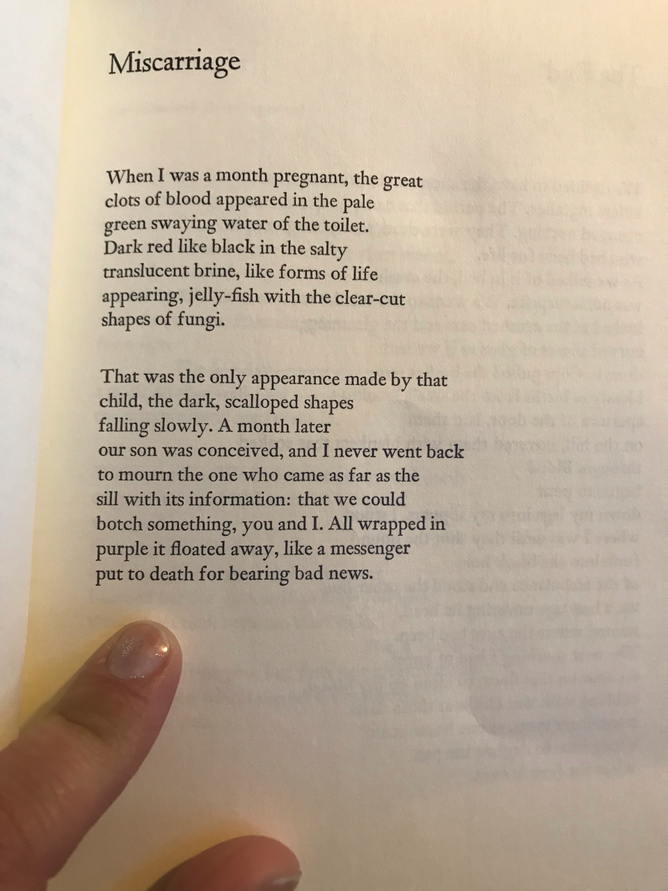 I stumbled across this Sharon Olds poem again this month in one of my favorites, her collection called The Dead & the Living from 1983 and this just pierced my heart.